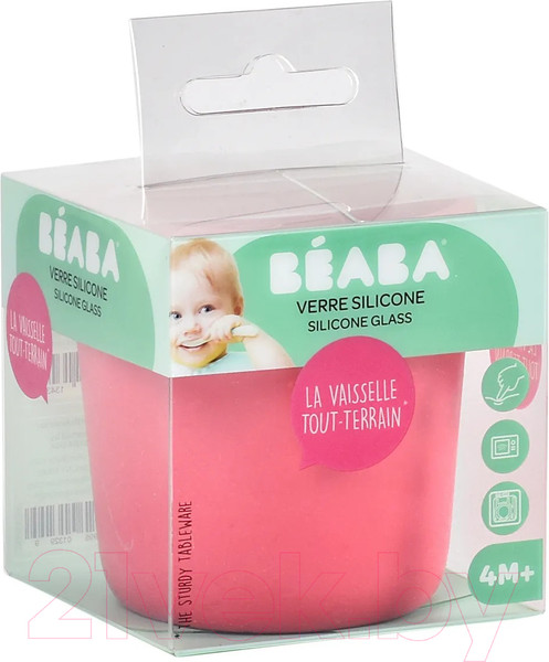 Изображение товара Стакан детский Beaba Silicone Glass Pink 913435