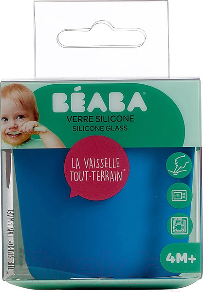 Изображение товара Стакан детский Beaba Silicone Glass Blue 913434