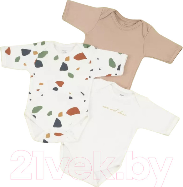 Изображение товара Набор боди для малышей Rant Mosaic / 6275/1 (р.74, бежевый)