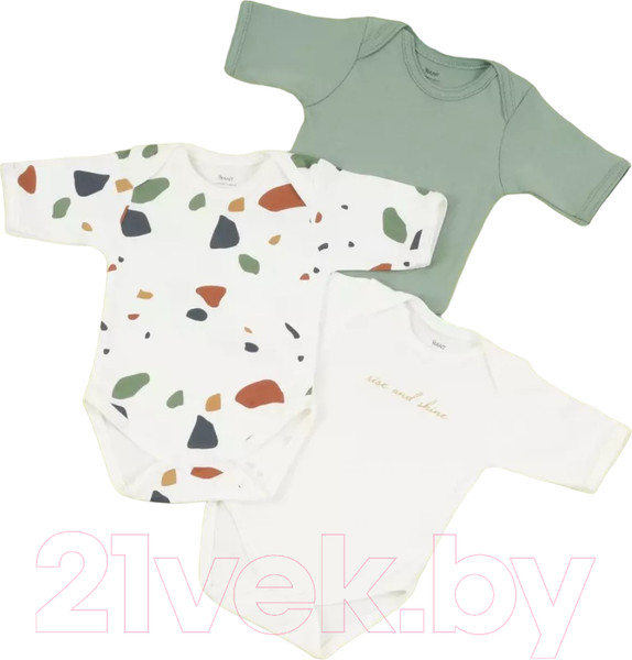 Изображение товара Набор боди для малышей Rant Mosaic / 6275/2 (р.62, зеленый)