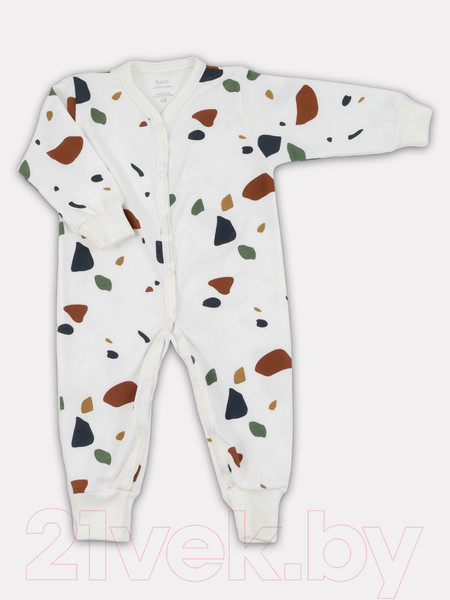 Изображение товара Набор комбинезонов для малышей Rant Mosaic на молнии / 1875/1 (р.80, бежевый)