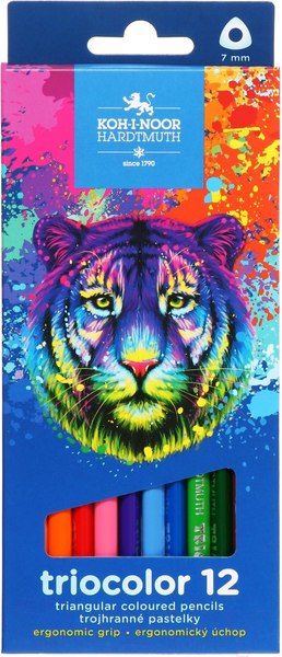 Изображение товара Набор цветных карандашей Koh-i-Noor Triocolor Tiger / 3132012012KS (12цв)