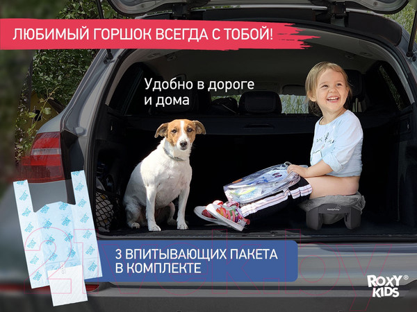 Изображение товара Дорожный горшок Roxy-Kids HandyPotty / HP-255DGG (графит)