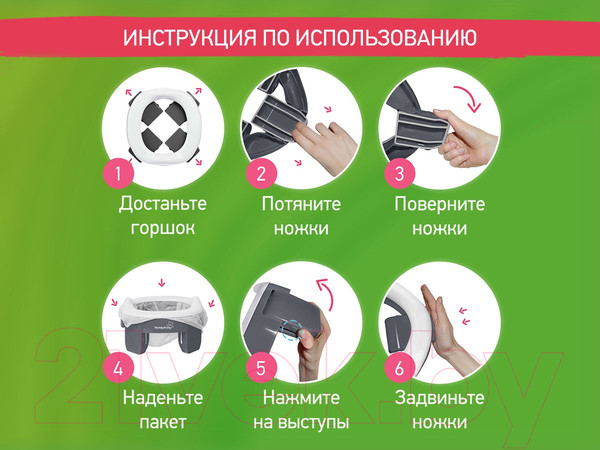 Изображение товара Дорожный горшок Roxy-Kids HandyPotty / HP-255DGG (графит)