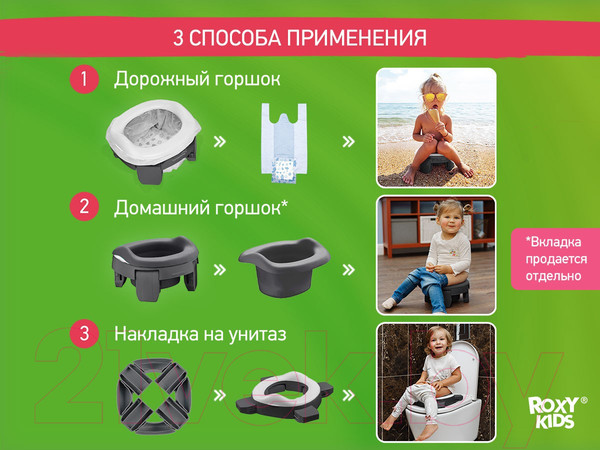 Изображение товара Дорожный горшок Roxy-Kids HandyPotty / HP-250GT (графит)