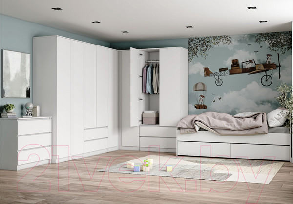 Изображение товара Шкаф ДСВ Мори МШ 900.2 (белый)