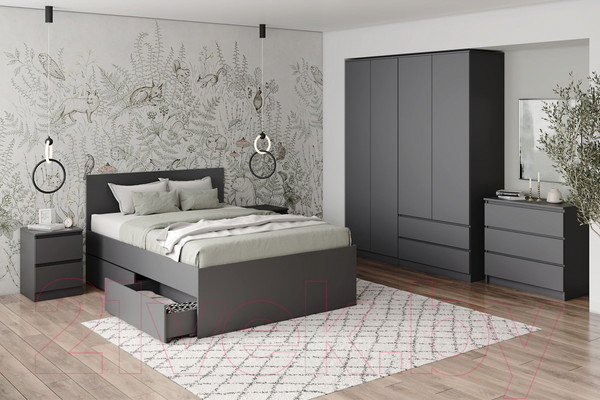 Изображение товара Шкаф ДСВ Мори МШ 900.2 (графит)