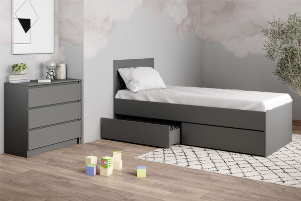 Изображение товара Односпальная кровать ДСВ Мори КРМЯ 900.1/1 (графит)