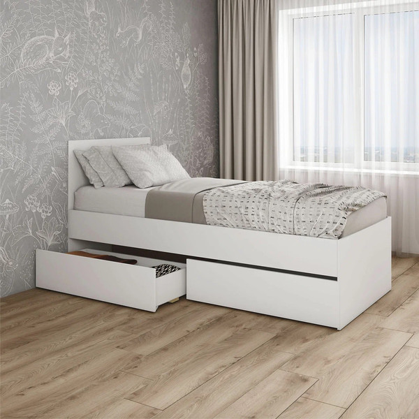 Изображение товара Односпальная кровать ДСВ Мори КРМЯ 900.1/1 (белый)