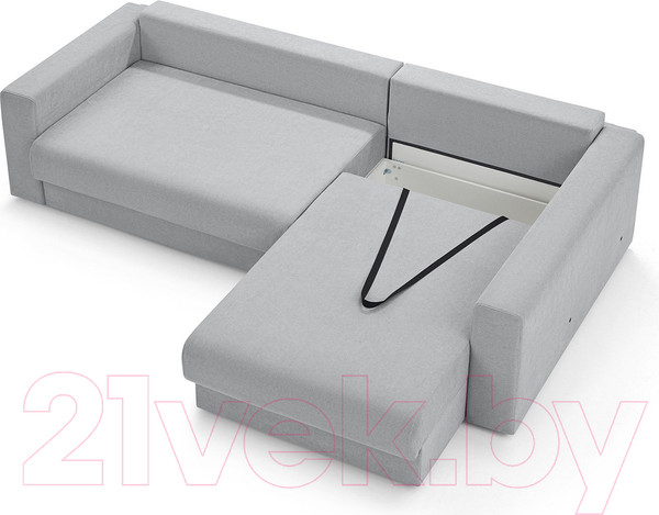 Изображение товара Диван угловой Mio Tesoro Модена 331.03 (светло-серый 1064)