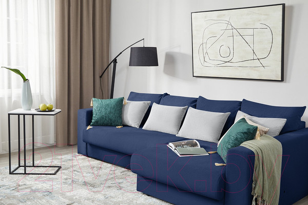 Изображение товара Диван угловой Mio Tesoro Модена 331.03 (синий 1476)