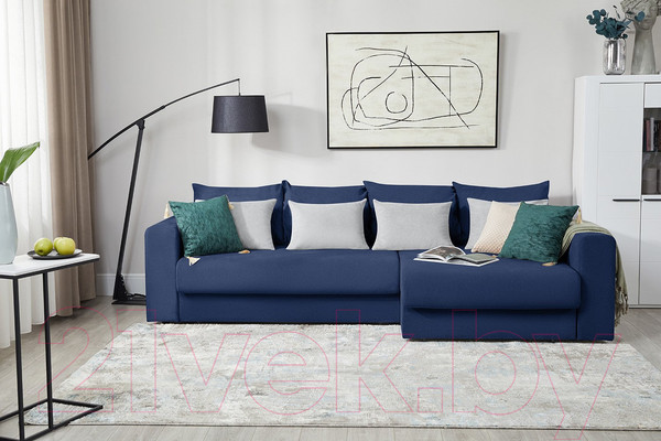 Изображение товара Диван угловой Mio Tesoro Модена 331.03 (синий 1476)
