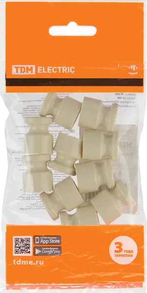 Изображение товара Декоративный изолятор TDM SQ2804-0003 (10шт, слоновая кость)