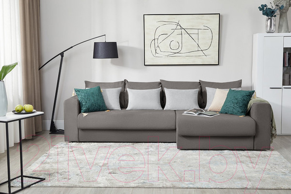 Изображение товара Диван угловой Mio Tesoro Модена 331.03 (серый 1479)