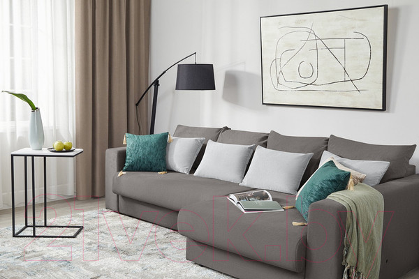 Изображение товара Диван угловой Mio Tesoro Модена 331.03 (серый 1479)