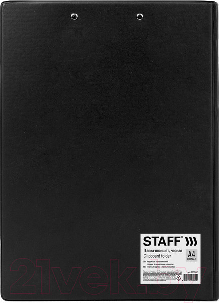 Изображение товара Планшет с зажимом Staff 229557 (черный)