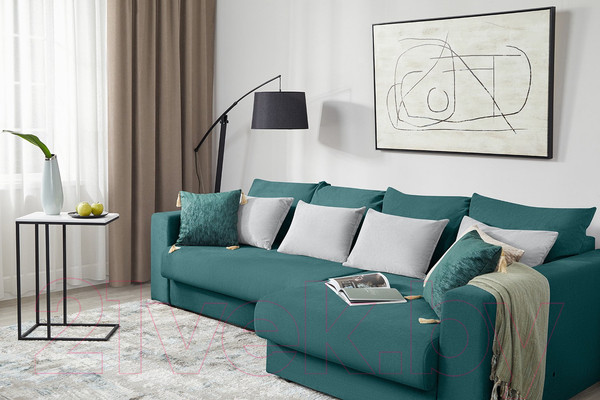 Изображение товара Диван угловой Mio Tesoro Модена 331.03 (бирюзовый 1480)