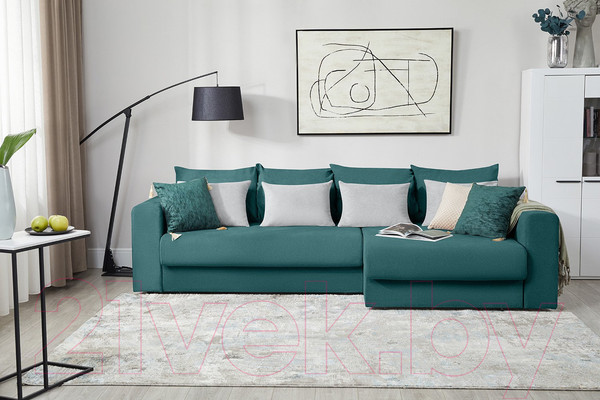 Изображение товара Диван угловой Mio Tesoro Модена 331.03 (бирюзовый 1480)