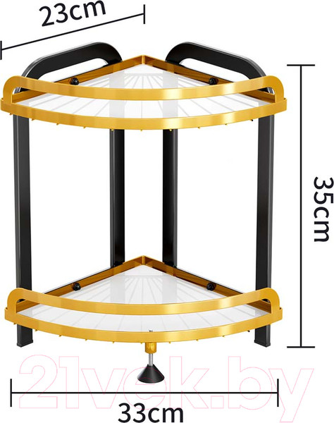 Изображение товара Этажерка Happy Home HH-035B (черный/золото)