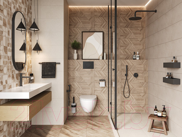 Изображение товара Плитка Gracia Ceramica Pinto Beige Wall 01 (250x600)