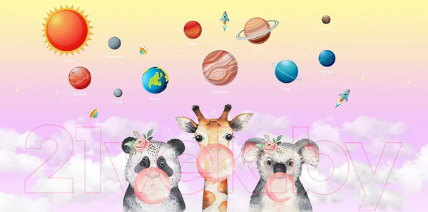 Изображение товара Фотообои листовые Citydecor Bubble Gum 7 (300x150см)