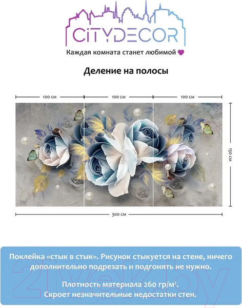 Изображение товара Фотообои листовые Citydecor Абстракция 175 (300x150см)