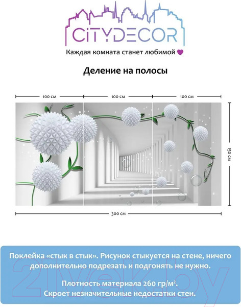 Изображение товара Фотообои листовые Citydecor Абстракция 201 (300x150см)