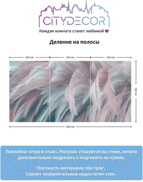 Изображение товара Фотообои листовые Citydecor Абстракция 27 (300x150см)