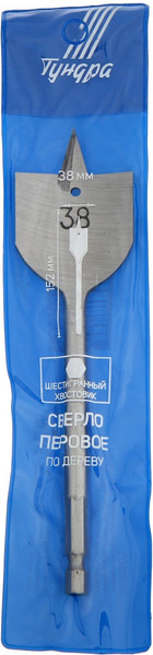Изображение товара Сверло Tundra Перовое шестигранный хвостовик по дереву 38x152мм / 1032505
