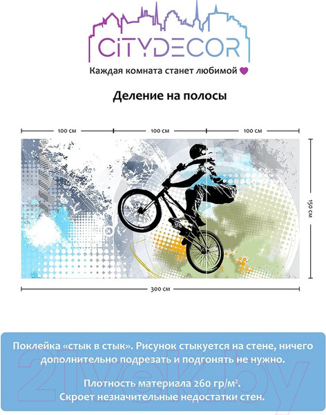 Изображение товара Фотообои листовые Citydecor Детская 389 (300x150см)