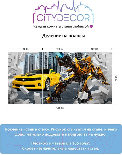 Изображение товара Фотообои листовые Citydecor Детская 391 (300x150см)