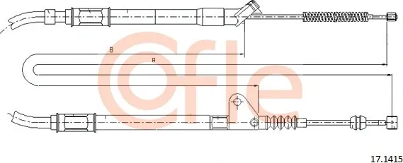 Изображение товара Трос ручного тормоза Cofle 92.17.1415