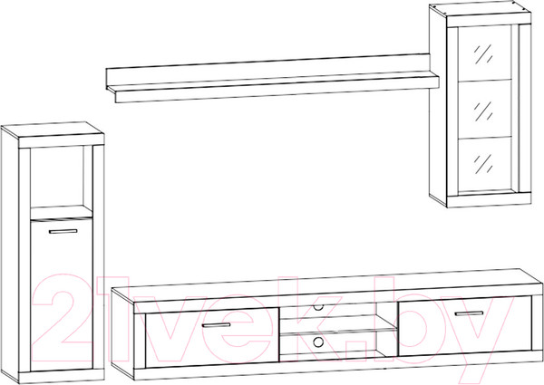 Изображение товара Горка Black Red White Murane (дуб сонома/белый)