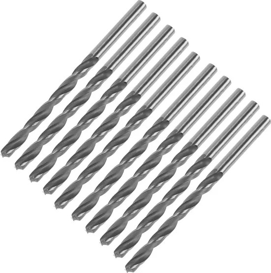 Изображение товара Набор сверл Tundra HSS по металлу цилиндрический хвостовик 4.7x80мм / 4727951 (10шт)