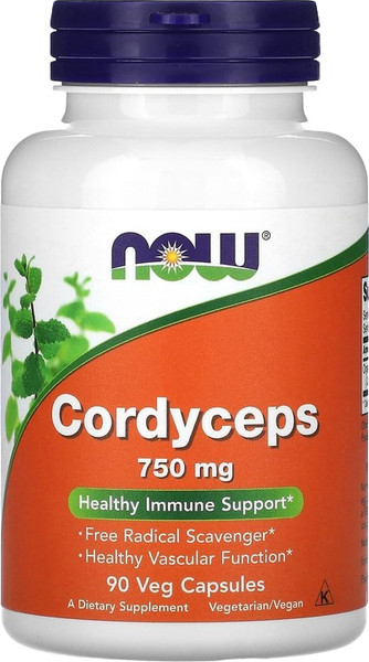 Изображение товара Пищевая добавка NOW Foods Cordyceps 750mg (90шт)