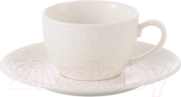 Изображение товара Чашка с блюдцем Gipfel Silvia 42928 (белый)