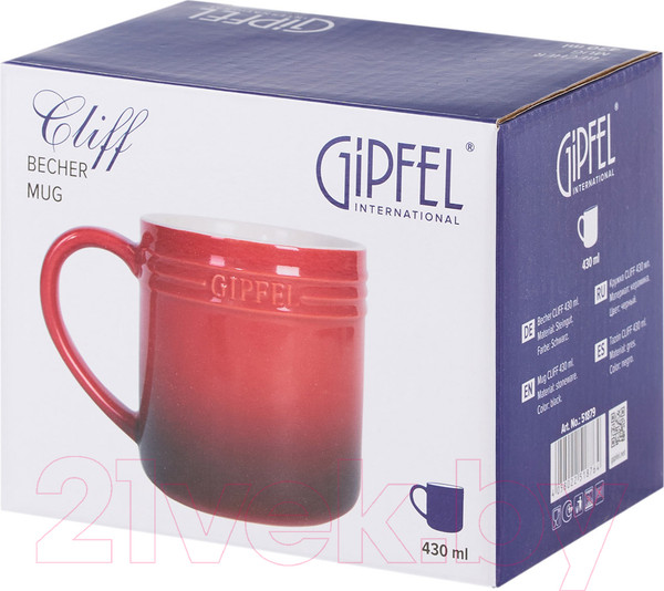 Изображение товара Кружка Gipfel Cliff 51879 (темно-красный)