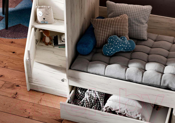 Изображение товара Двухъярусная кровать Стендмебель Гранд (дуб крафт белый)