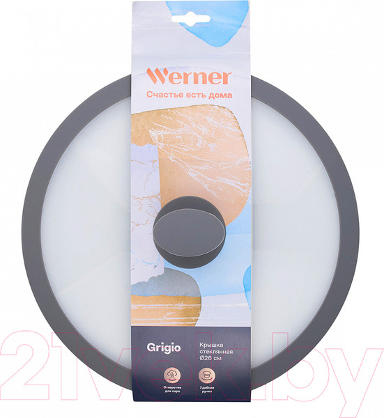 Изображение товара Крышка стеклянная Werner Grigio 51224 (серый)