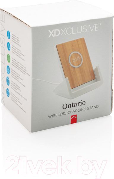 Изображение товара Зарядное устройство беспроводное Xindao Ontario / P308.483 (белый/коричневый)