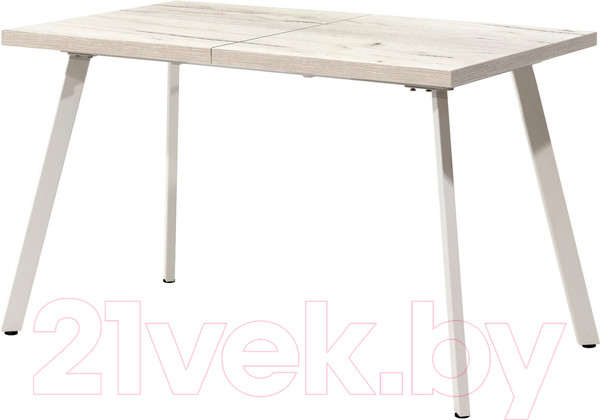 Изображение товара Обеденный стол Millwood Ванкувер 120-152x70x75 (дуб белый Craft/металл белый)