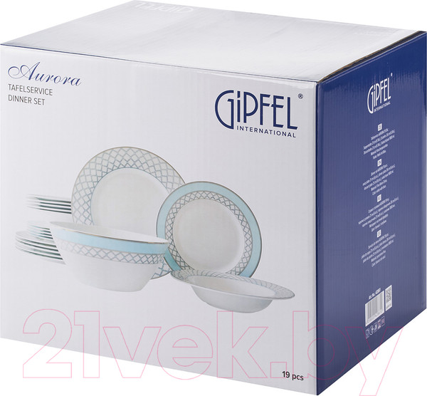 Изображение товара Набор столовой посуды Gipfel Aurora 42861 (19шт)