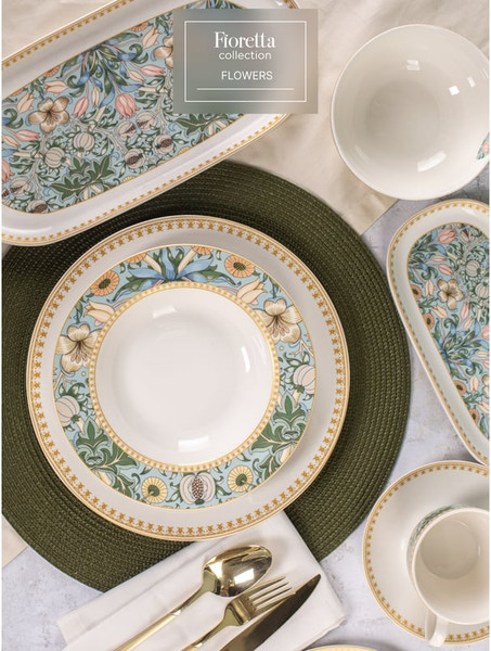 Изображение товара Тарелка столовая глубокая Fioretta Flowers TDP582