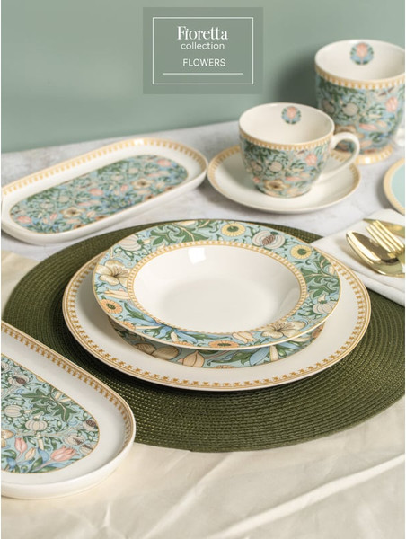 Изображение товара Тарелка столовая глубокая Fioretta Flowers TDP582