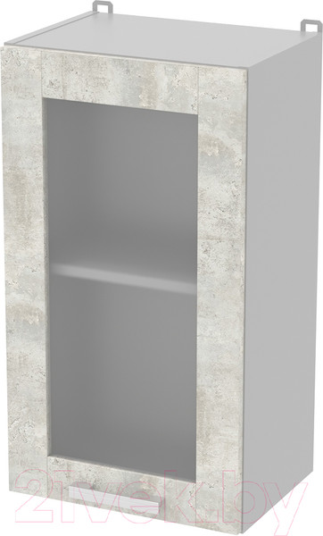 Изображение товара Шкаф навесной для кухни Интерлиния Компо ВШ40ст-720-1дв (бетон лайт)