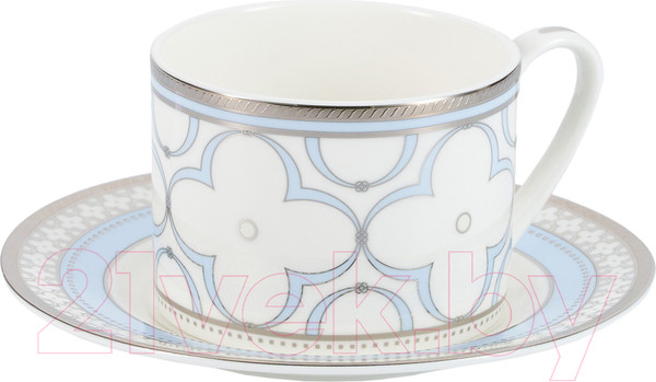 Изображение товара Чашка с блюдцем Gipfel Patricia 42856 (белый/голубой)