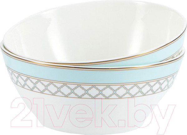 Изображение товара Набор салатников Gipfel Aurora 42862 (2шт, белый/голубой)