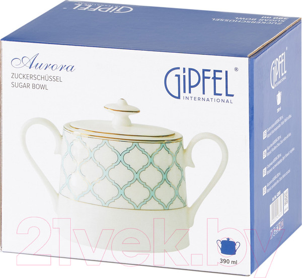 Изображение товара Сахарница Gipfel Aurora 42865 (белый/голубой)