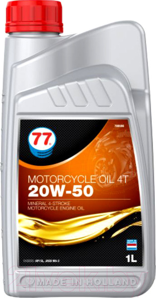 Изображение товара Моторное масло 77 Lubricants Motorcycle Oil 4T 20W-50 / 707907 (1л)
