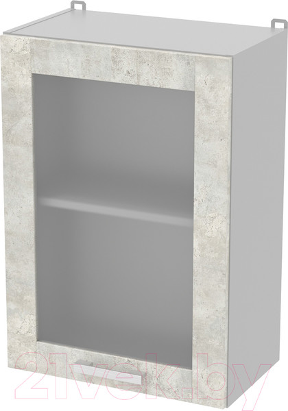 Изображение товара Шкаф навесной для кухни Интерлиния Компо ВШ50ст-720-1дв (бетон лайт)